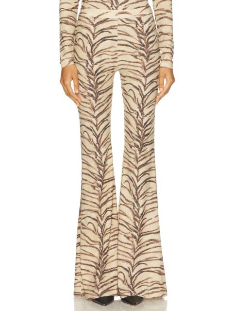 Stella McCartney Tiger Fluid Jersey Flare Trouser