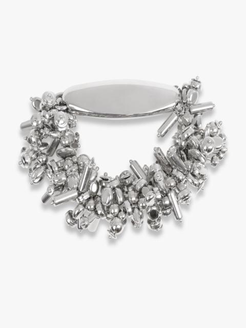 Dries Van Noten EMBROIDERED CUFF BRACELET | SILVER