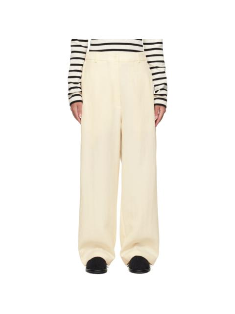 CORDERA Beige Wide-Leg Trousers
