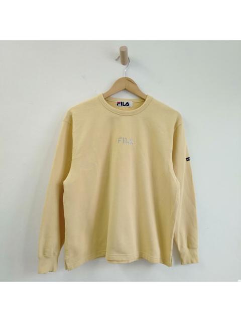 Other Designers Fila Spell Out Small Logo Crewneck Sweatshirts