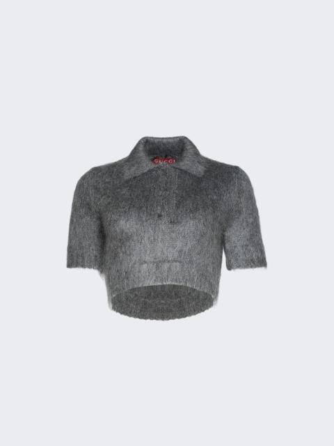 GUCCI Short Sleeve Polo Top Urban Grey