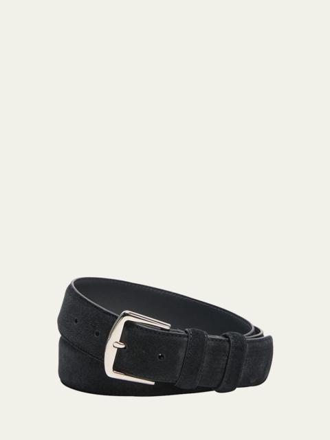 Loro Piana Men's Alsavel Suede Belt