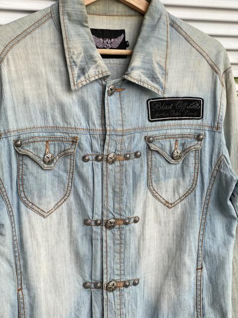 Other Designers Vintage Angel Chrome Wings Hearts Crest /Travis Flacko Scott