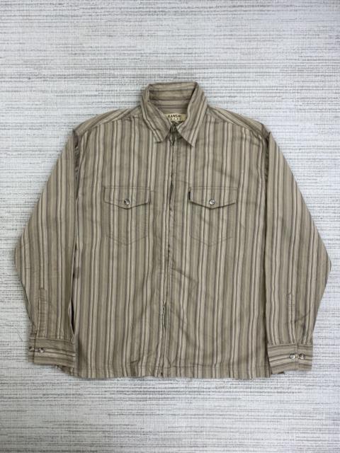 Other Designers Designer × Kansai Yamamoto × Vintage - Vintage Kansai Jeans Harringbone Stripe Zipper Jacket