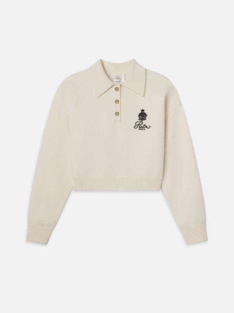 FRAME Ritz Women's Crest Cashmere Sweater in Cream