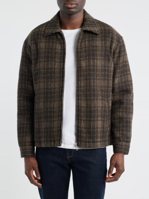 FRAME FRAME Insulated Check Wool Tweed Jacket in Brown Plaid at Nordstrom