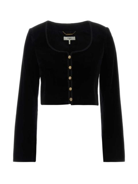 Chloé Chloe Women Black Velvet Blazer