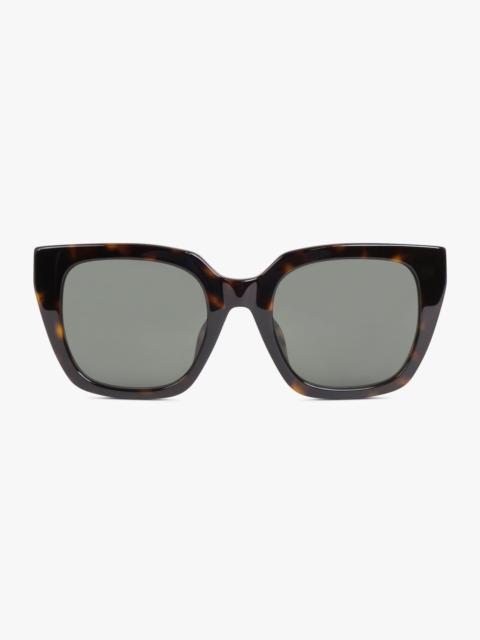 SAINT LAURENT SL M143/F SQUARE FRAME SUNGLASSES | DARK HAVANA/GREY