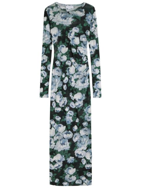 Stella McCartney Stella Mccartney Bunch of Roses Floral-print Mesh Maxi Dress