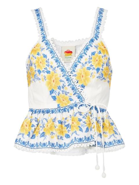FARM RIO floral-print blouse