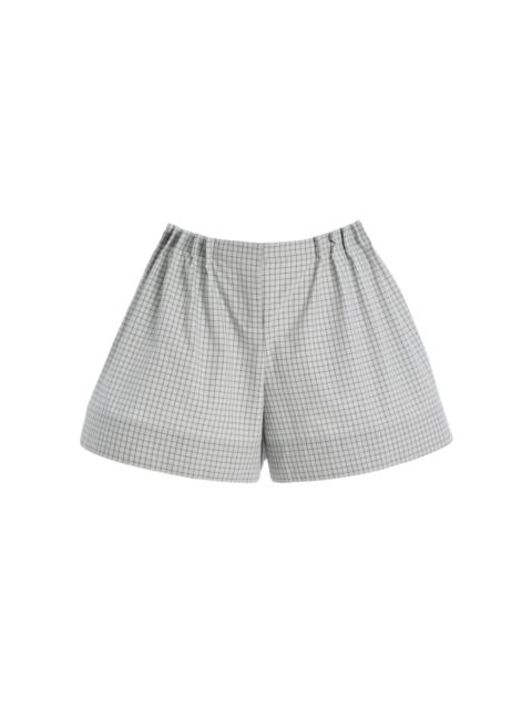 BRANDON MAXWELL The Lennon Cotton-Blend Shorts grey