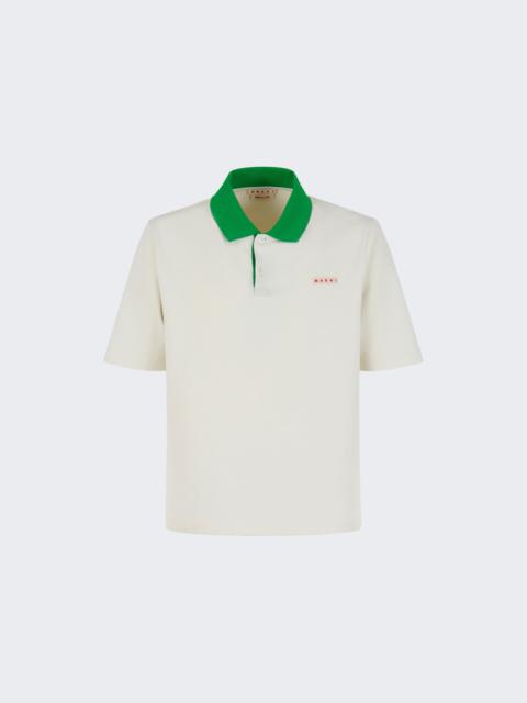 Marni Piqué Polo Shirt Glass