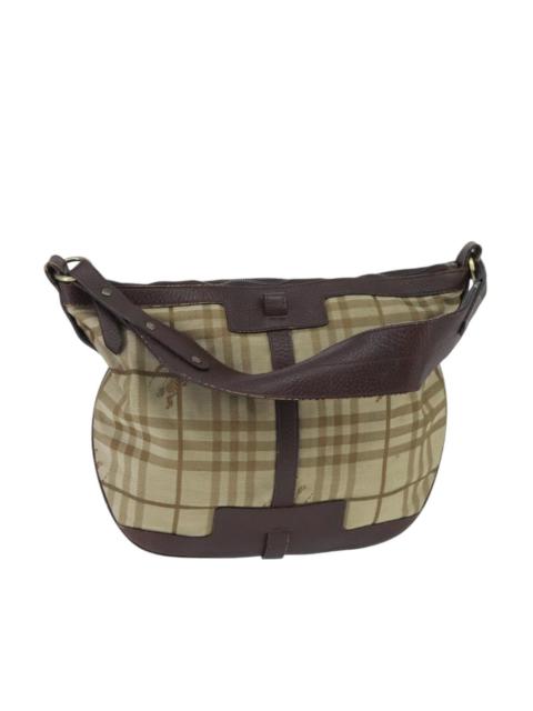 Burberry Burberry Nova Check Shoulder Bag Canvas Leather Beige Brown Gold