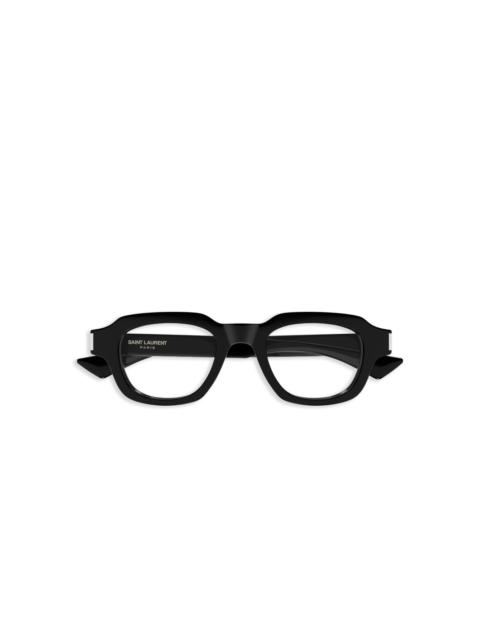 square-frame glasses