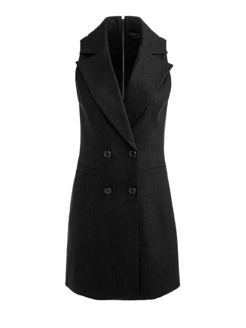 Alice + Olivia MERITT LINEN TUXEDO DRESS