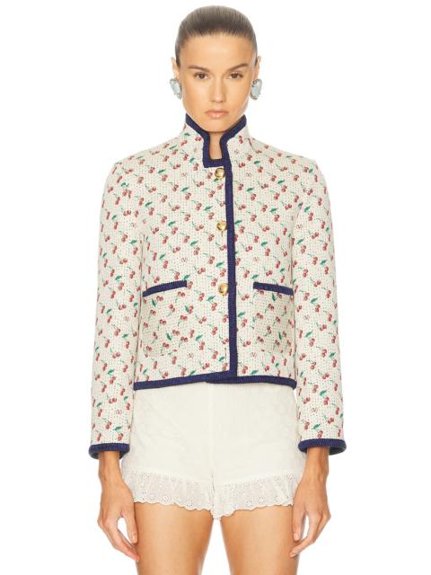 Valentino Cherry Quilted Jacket