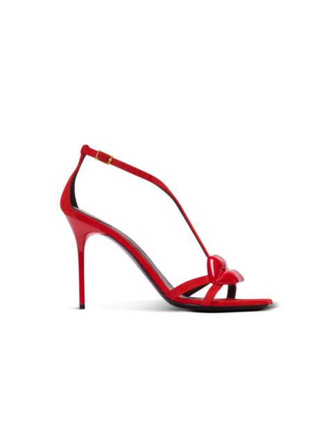 Balmain Suede Lips sandals