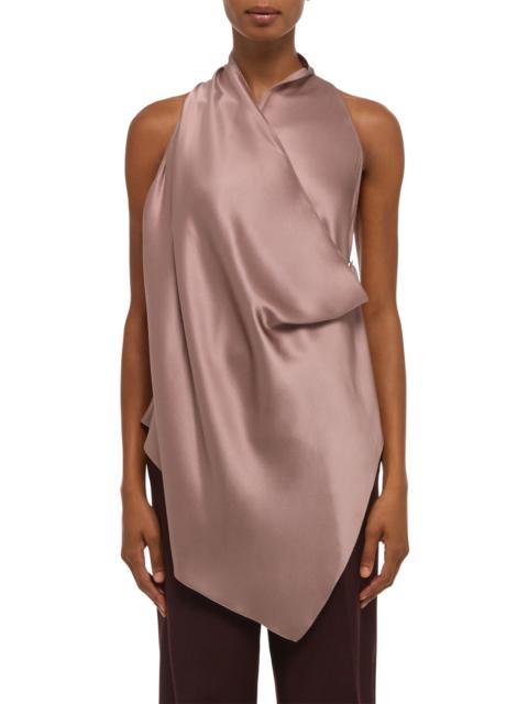 Helmut Lang Helmut Lang Drape Sleeveless Silk Top in Tea Rose at Nordstrom