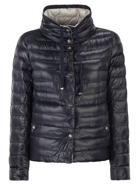 Herno Herno Women Reversible Ultra-Light Nylon Down Jacket With Funnel Neck