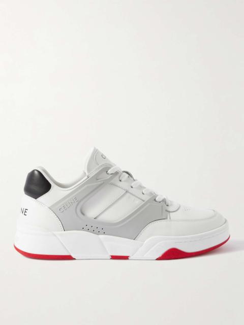 CT-07 Rubber-Trimmed Leather Sneakers