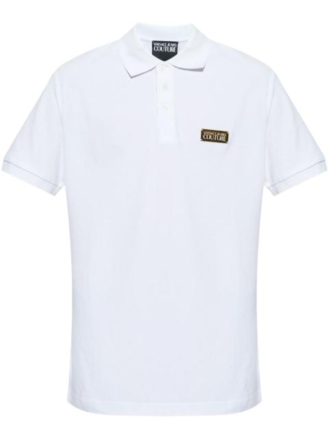 VERSACE JEANS COUTURE logo-plaque piqué polo shirt