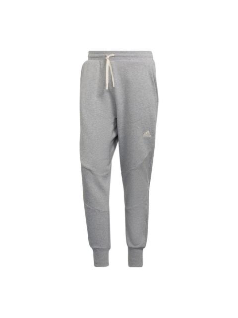 adidas Men's adidas Solid Color Loose Casual Breathable Sports Pants/Trousers/Joggers Gray HB6585