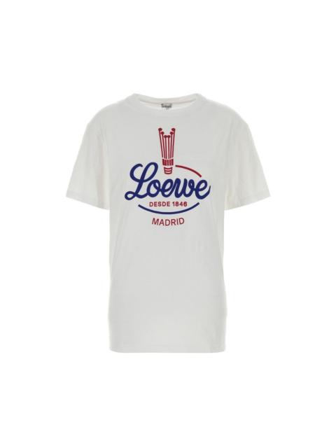Loewe LOEWE White Jersey T-shirt New & Authentic (Women's size:2;)