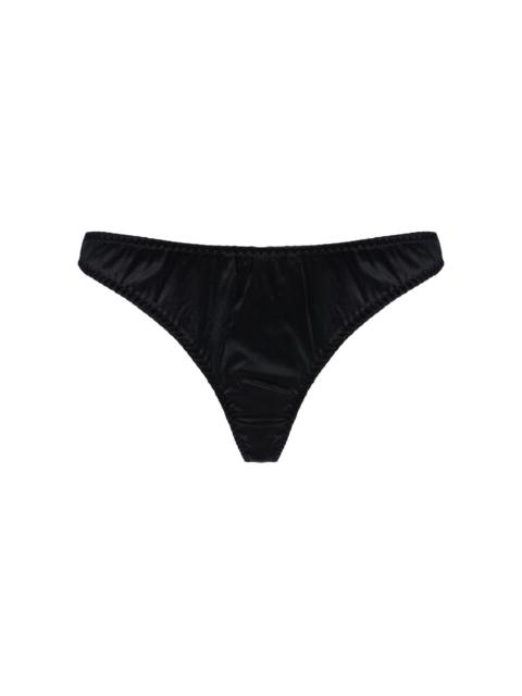 Fleur du Mal Luxe Stretch-Silk Thong black