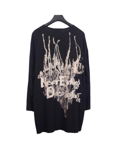 Yohji Yamamoto Yohji Yamamoto Pour Homme Mainline Long Sleeve Slogan T-Shirt