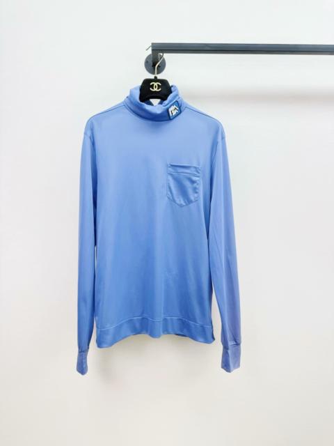 Prada Prada Turtle-Neck Long-Sleeve Top In Blue