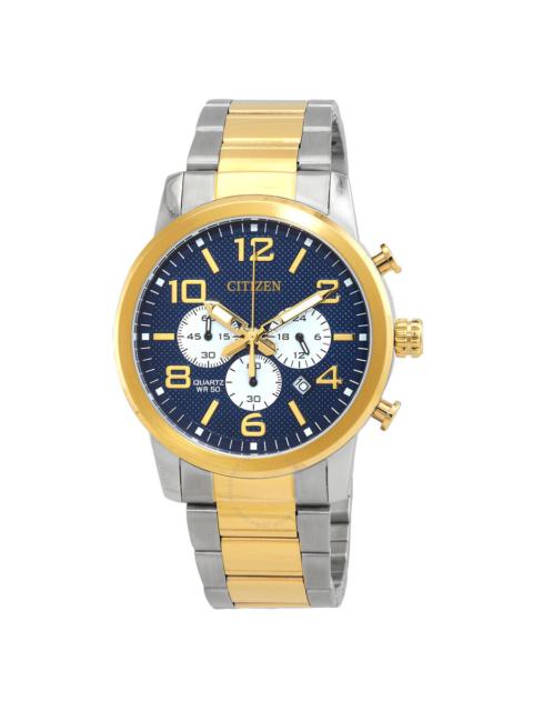 Other Designers Citizen Chronograph Quartz Blue Dial Two-Tone Men's Watch AN8059-56L