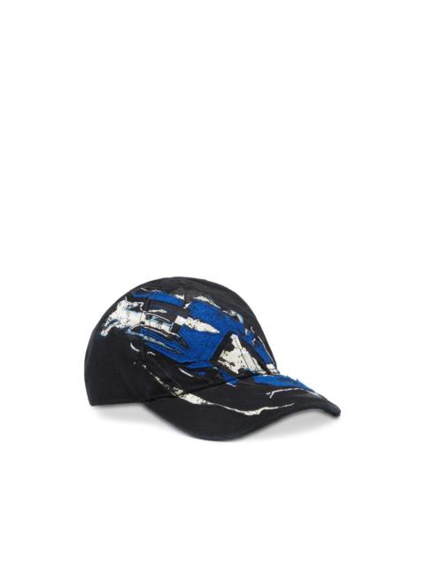 abstract-print baseball cap