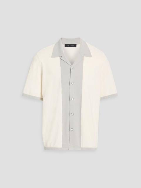 rag & bone Alan two-tone cotton-blend terry shirt