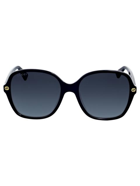 GUCCI Gucci Grey Gradient Square Ladies Sunglasses GG0092S 001 55
