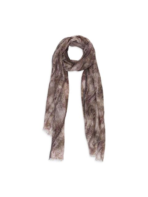 paisley-print cashmere scarf