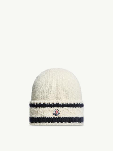 Moncler Striped Wool & Cotton Blend Beanie
