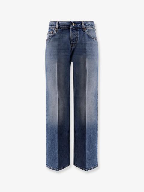 Gucci Cotton Jeans With Gucci Rosso Ancora Naplak Tag