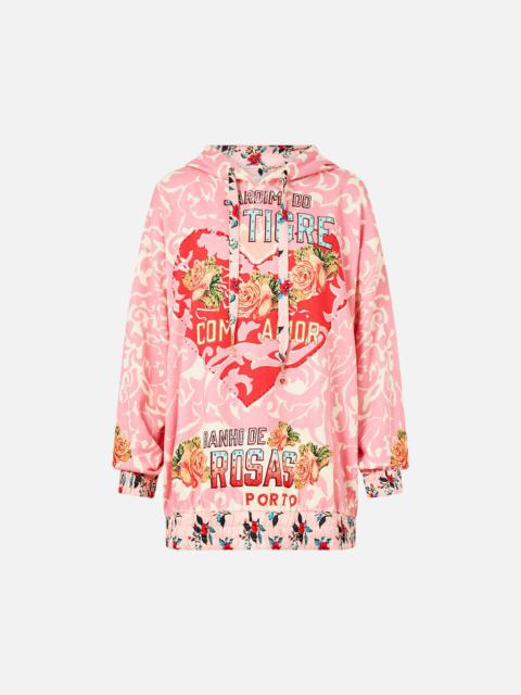 CAMILLA SILK BAND OVERSIZED HOODIE WITH POCKETS