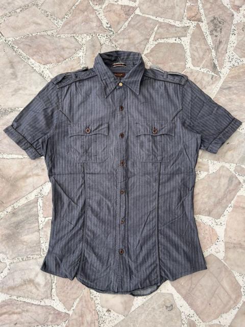 Paul Smith Button up collar shirt double pocket blue