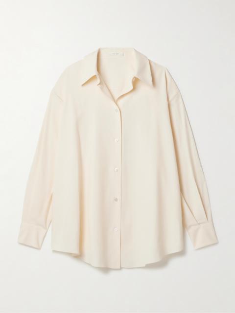 The Row Andra Oversized Silk Shirt