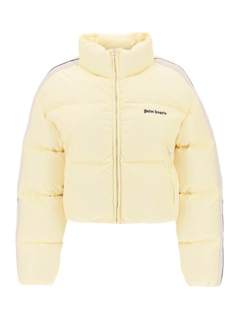 Palm Angels Cropped Puffer Jacket With Bands On Sleeves Women