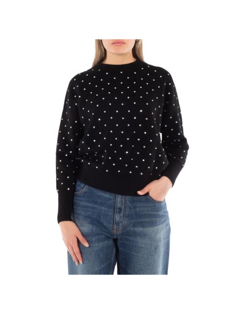 rabanne Paco Rabanne Crystal-Embellished Wool Sweater, Size X-Small