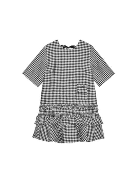 gingham-print dress