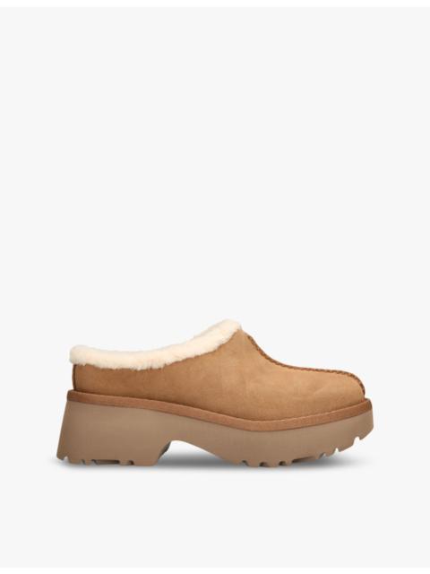 UGG New Height Cozy suede and shearling clogs