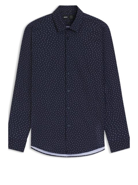 BOSS SLIM-FIT SHIRT IN PRINTED PERFORMANCE-STRETCH JERSEY
