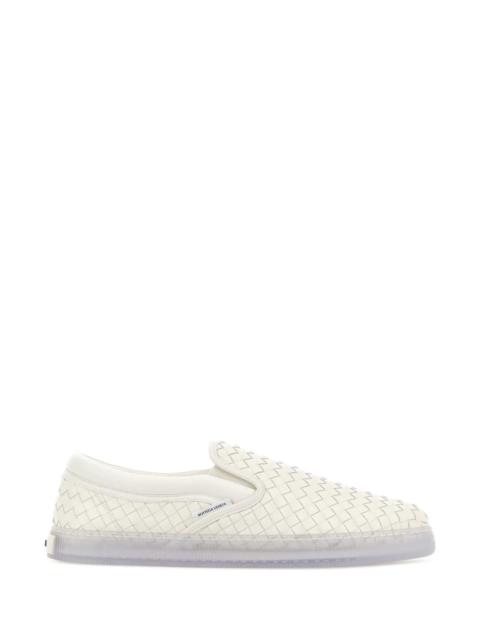Bottega Veneta Bottega Veneta Men White Leather Serena Sneakers