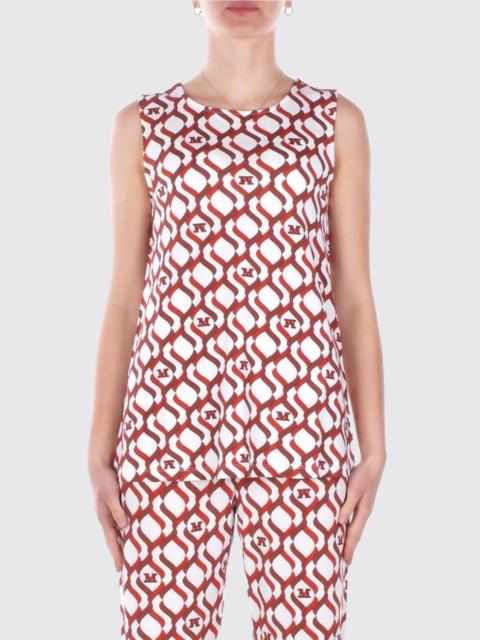 Max Mara Max Mara Women Sleeveless Jersey Top With Geometric Print By Max Mara