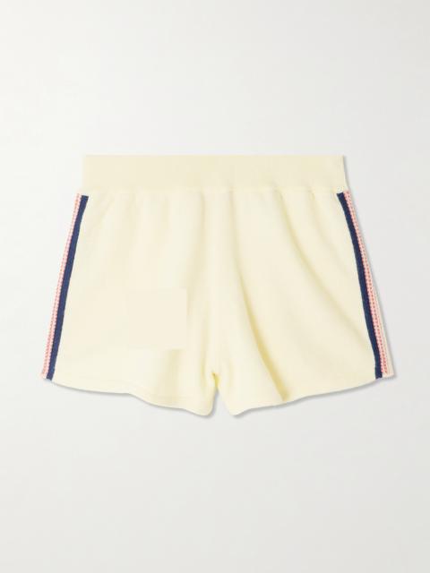 GUEST IN RESIDENCE Runner Striped Cotton And Cashmere-blend Shorts
