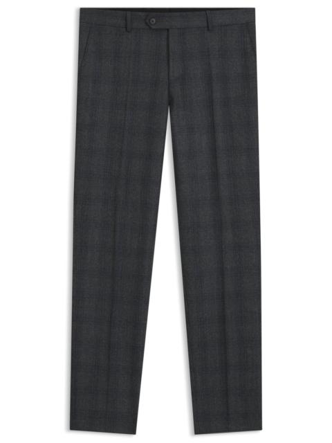 BOSS BECKHAM X BOSS SLIM-FIT TROUSERS IN CHECKED VIRGIN WOOL