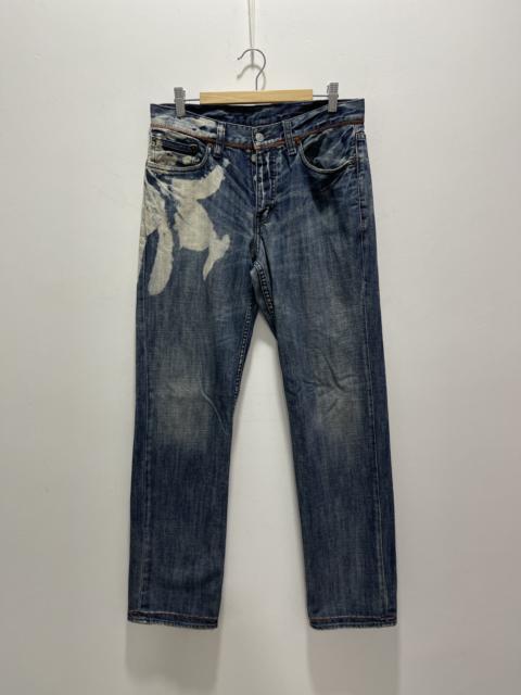 Other Designers Vintage - DESIGNER TAKEO KIKUCHI BLEACHED RARE DESIGN DENIM JEANS